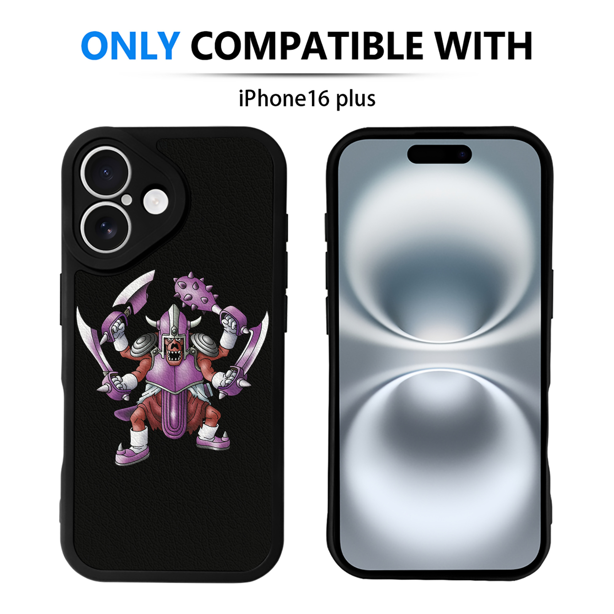 （画像用） ドラゴンクエスト Doragon Kuesuto Dragon Quest 【iPhone 16シリーズ対応】シリコンスマホケース（レザー調） 材質：シリコン